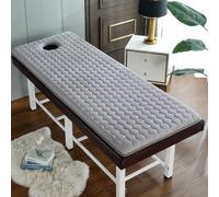LDLCYCN Almohadilla De Cama De Masaje De Látex De Espuma Viscoelástica Gruesa Almohadilla Para Mesa Masaje Spa Con Banda Elástica Cubrecolchón Para Mesa De Masaje Face Cradl,B(6cm),190 * 70cm(R)