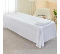 LDLCYCN Blanca,170x280cm, Sábanas De Masaje Falda De Mesa De Masaje De SPA Cubierta De Mesa De Masaje Cubierta De La Cama De Pestañas para El Tatuaje De Masaje De Belleza del Salón