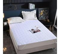 LDLCYCN ,Blanca,90 * 200cm, Impermeable Cubierta Protectora De Colchón Cubierta De Almohadilla De Cama