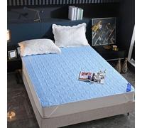 LDLCYCN ,Blue2,180 * 200cm, Impermeable Cubierta Protectora De Colchón Cubierta De Almohadilla De Cama