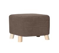LDLCYCN Browna,L, Cubierta Otomana Estirada Rectángulo Otomano Slipcover Slipcover del Taburete con Fondo Elástico Cubierta del Taburete Protector De Muebles Envoltura Completa