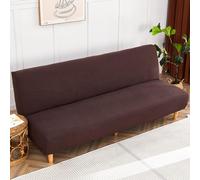 LDLCYCN Café,L, Cubierta De Sofá Cama Sin Brazos Cubierta De Futón Sin Brazos Estirable con Fondo Elástico Sofá Plegable Cubierta De Sofá Cubierta Protectora De Muebles