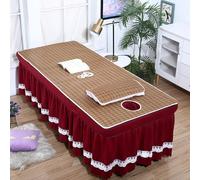 LDLCYCN Colchón Para Camilla Masaje Con Refrigeración Acolchado Cama Spa Con Orificio Para Respirar Funda Para Camilla Masaje Con Banda Elástica Ice Vine Para Salón Belleza,A,70 * 185cm(r)