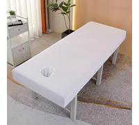 LDLCYCN Cubierta De Cama De Masaje Con Sujeción En La Cara Sábana Bajera Fina Para Camilla De Masaje Con Banda Elástica Funda Para Cama De Spa Y Salón De Belleza Cuadrado,blanca,70 * 180cm(N)