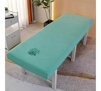 LDLCYCN Cubierta De Cama De Masaje Con Sujeción En La Cara Sábana Bajera Fina Para Camilla De Masaje Con Banda Elástica Funda Para Cama De Spa Y Salón De Belleza Cuadrado,Verde,70 * 190cm(H)