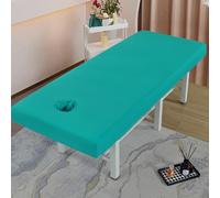 LDLCYCN Cubierta Impermeable Para Cama De Spa Sábana De Pestañas Sábana Para Camilla De Masaje Con Sujeción Funda Para Cama De Masaje Envoltura Integral Cabeza Cuadrada,Verde,190x80cm(H)