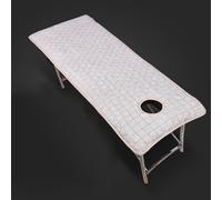 LDLCYCN Cubrecolchón Para Cama De Spa Accesorios De Masaje Con Agujero Almohadilla De Mesa De Masaje De Algodón Almohadilla De Cama Salon Lash Con Banda Elástica,B,180 * 60cm