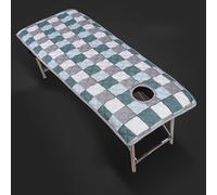 LDLCYCN Cubrecolchón Para Cama De Spa Accesorios De Masaje Con Agujero Almohadilla De Mesa De Masaje De Algodón Almohadilla De Cama Salon Lash Con Banda Elástica,H,180 * 60cm