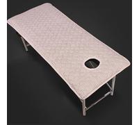 LDLCYCN Cubrecolchón Para Cama De Spa Accesorios De Masaje Con Agujero Almohadilla De Mesa De Masaje De Algodón Almohadilla De Cama Salon Lash Con Banda Elástica,D,180 * 60cm