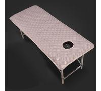 LDLCYCN Cubrecolchón Para Cama De Spa Accesorios De Masaje Con Agujero Almohadilla De Mesa De Masaje De Algodón Almohadilla De Cama Salon Lash Con Banda Elástica,C,180 * 60cm