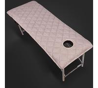 LDLCYCN Cubrecolchón Para Cama De Spa Accesorios De Masaje Con Agujero Almohadilla De Mesa De Masaje De Algodón Almohadilla De Cama Salon Lash Con Banda Elástica,E,180 * 60cm