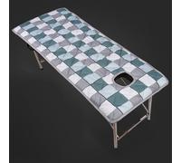 LDLCYCN Cubrecolchón Para Cama De Spa Accesorios De Masaje Con Agujero Almohadilla De Mesa De Masaje De Algodón Almohadilla De Cama Salon Lash Con Banda Elástica,G,180 * 60cm