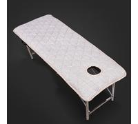 LDLCYCN Cubrecolchón Para Cama De Spa Accesorios De Masaje Con Agujero Almohadilla De Mesa De Masaje De Algodón Almohadilla De Cama Salon Lash Con Banda Elástica,A,180 * 60cm