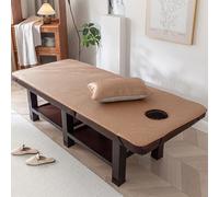 LDLCYCN Cubrecolchón Refrescante Para Cama De Masaje Con Banda Elástica Funda De Cama Para Masaje SPA Con Agujero Almohadilla De Cama De Pestañas Finas Ratán Cabeza Cuadrada,D,70*190cm(without hole)