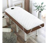LDLCYCN Espuma De Memoria Mesa De Masaje Colchón Topper Acolchado Cama SPA Engrosar 6Cm Látex Almohadilla De Cama De Pestañas para Mesa De Tatuaje Cama De Salón De Belleza,Whitea(r),190 * 75cm