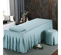 LDLCYCN Falda De Camilla De Masaje Con Agujero Funda Para Cama De Masaje Funda Para Cama De Spa Con 4 Bandas Elásticas Hoja De Mesa De Masaje Cabeza Cuadrada,Azul,70 * 190cm(T)