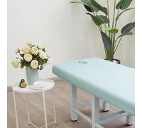 LDLCYCN Funda De Cama De Masaje Con Orificio Para La Cara Funda Para Tumbona Fresca Funda Protectora Para Mesa De Masaje Spa Fina Funda De Sábana Masaje Envolvente Integral,Azul,180 * 60cm(S)