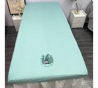LDLCYCN Funda Impermeable Para Cama De Masaje Spa Con Orificio Sábana De Masaje A Prueba De Aceite Cubierta De Mesa De Masaje De Spa Envoltura De 360° Cabeza Cuadrada,Verde,70 * 185(H)