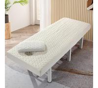 LDLCYCN Funda Sábana Masaje Con Orificio Para Respirar Funda De SPA Para Masaje Belleza Envoltura Integral Algodón Lavado A Prueba Polvo Protector Colchón Para Mesa Masaje,B/beige,70 * 185CM(S)