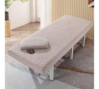 LDLCYCN Funda Sábana Masaje Con Orificio Para Respirar Funda De SPA Para Masaje Belleza Envoltura Integral Algodón Lavado A Prueba Polvo Protector Colchón Para Mesa Masaje,B/khaki,70 * 190CM(R)
