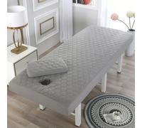 LDLCYCN Funda Sábana Masaje Con Orificio Para Respirar Funda De SPA Para Masaje Belleza Envoltura Integral Algodón Lavado A Prueba Polvo Protector Colchón Para Mesa Masaje,A/grey,70 * 185CM(S)