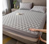 LDLCYCN ,Grey1,180 * 220cm, Impermeable Cubierta Protectora De Colchón Hoja Montada Cubierta De Cama