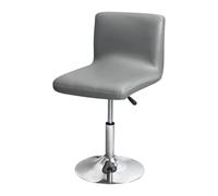 LDLCYCN Gris,2pcs, Impermeable Tapa De Taburete De Bar con Respaldo Conjunto De 2/4 Cubierta del Asiento Silla De Barra Deslizante con Banda Elástica Cubierta De Muebles para Bar De Cocina