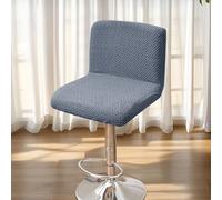 LDLCYCN Gris,4pcs, Tapas De Taburete De Bar con Espalda 2/4 Piezas Estiramiento Tapas De Silla De Bar con Cubierta del Respaldo Tela De Terciopelo Jacquard Cubierta De Silla De Comedor