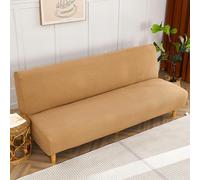 LDLCYCN Marrón,L, Cubierta De Sofá Cama Sin Brazos Cubierta De Futón Sin Brazos Estirable con Fondo Elástico Sofá Plegable Cubierta De Sofá Cubierta Protectora De Muebles