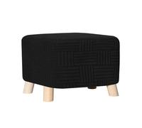 LDLCYCN Negro,L, Cubierta Otomana Estirada Rectángulo Otomano Slipcover Slipcover del Taburete con Fondo Elástico Cubierta del Taburete Protector De Muebles Envoltura Completa