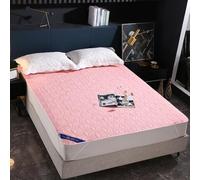 LDLCYCN ,Pink1,180 * 200cm, Impermeable Cubierta Protectora De Colchón Cubierta De Almohadilla De Cama