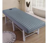 LDLCYCN Sábana Para Camilla De Masaje Con Banda Elástica Funda De Cama De Masaje Con Agujero Cubierta De Mesa De Spa Funda Para Sofá SPA Lavable Envoltura Integral Cuadrado,Gris,190 * 70cm(S)