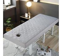 LDLCYCN Sábana Para Camilla De Masaje Con Orificio Funda Protectora Para Mesa De Spa Con Banda Elástica Envoltura Integral Funda De Repuesto Para Camilla De Masaje Lavable,Dark gray,190x70cm(S)