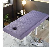 LDLCYCN Sábana Para Camilla De Masaje Con Orificio Funda Protectora Para Mesa De Spa Con Banda Elástica Envoltura Integral Funda De Repuesto Para Camilla De Masaje Lavable,Dark purple,185x70cm(R)