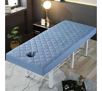 LDLCYCN Sábana Para Camilla De Masaje Con Orificio Funda Protectora Para Mesa De Spa Con Banda Elástica Envoltura Integral Funda De Repuesto Para Camilla De Masaje Lavable,Azul,190x80cm(S)
