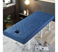 LDLCYCN Sábana Para Camilla De Masaje Con Orificio Funda Protectora Para Mesa De Spa Con Banda Elástica Envoltura Integral Funda De Repuesto Para Camilla De Masaje Lavable,Dark blue,190x70cm(R)