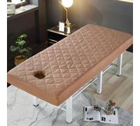 LDLCYCN Sábana Para Camilla De Masaje Con Orificio Funda Protectora Para Mesa De Spa Con Banda Elástica Envoltura Integral Funda De Repuesto Para Camilla De Masaje Lavable,Marrón,180x60cm(R)