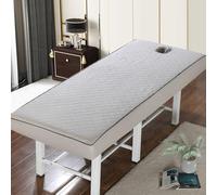 LDLCYCN Sábanas Finas Para Camilla De Masaje Con Orificio Para Respirar Funda De Sábana De Masaje Con Banda Elástica Funda De Cama De SPA De Belleza Envolvente Integral,Gris,70 * 190cm(S)