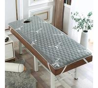 LDLCYCN Topper De Colchón Espuma Viscoelástica De Látex Para Mesa Masaje Salón Belleza Topper Cama Pestañas Con Orificio Para La Cara Accesorios Masaje Almohadilla Protectora,E/4cm,190 * 75cm(s)