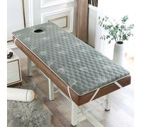 LDLCYCN Topper De Colchón Espuma Viscoelástica De Látex Para Mesa Masaje Salón Belleza Topper Cama Pestañas Con Orificio Para La Cara Accesorios Masaje Almohadilla Protectora,B/3cm,190 * 70cm(r)