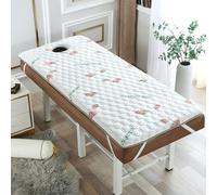 LDLCYCN Topper De Colchón Espuma Viscoelástica De Látex Para Mesa Masaje Salón Belleza Topper Cama Pestañas Con Orificio Para La Cara Accesorios Masaje Almohadilla Protectora,A/3cm,190 * 70cm(t)