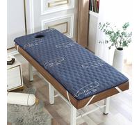 LDLCYCN Topper De Colchón Espuma Viscoelástica De Látex Para Mesa Masaje Salón Belleza Topper Cama Pestañas Con Orificio Para La Cara Accesorios Masaje Almohadilla Protectora,F/3cm,180 * 70cm(t)