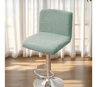 LDLCYCN Verde,2pcs, Tapas De Taburete De Bar con Espalda 2/4 Piezas Estiramiento Tapas De Silla De Bar con Cubierta del Respaldo Tela De Terciopelo Jacquard Cubierta De Silla De Comedor