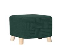 LDLCYCN Verde,L, Cubierta Otomana Estirada Rectángulo Otomano Slipcover Slipcover del Taburete con Fondo Elástico Cubierta del Taburete Protector De Muebles Envoltura Completa