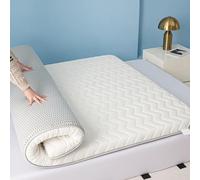 LDLCYCN White/8cm,180x200cm, Piso Futón Colchón Topper Engrosar 5Cm / 8Cm Almohadilla De Colchón Futón Japonés Respirable Cómodo Plegable Colchón De Camping Esterilla Tatami para Dormitorios
