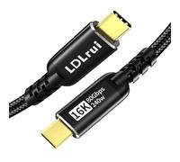 LDLrui Cable de monitor USB4V2.0 16K Dual 8K Triple 4k para Thunderbolt 5/4 | Transferencia de datos de 80 Gbps, PD3.1 de 240 W, para MacBook Pro M4 Pro/Max, Mac mini M4, iPad Pro, iPhone Air/17/16, TV