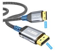 LDLrui Cable DisplayPort a Mini HDMI 5 pies, UHD 4K a 30Hz DP a Mini HDMI unidireccional (resistente a la flexión) para escritorio, laptop, monitor portátil, AMD, NVIDIA