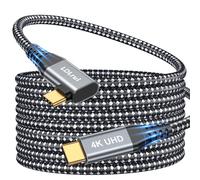 LDLrui Cable de transferencia de datos USB 3.2 Gen 2 × 2 de 20 Gbps, ángulo recto, 10 pies