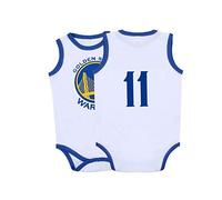 LDLXDR Baby Jersey Summer Warriors Lakers James Romper Camiseta sin mangas de una pieza sin mangas,Blue+white,80cm
