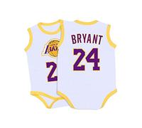 LDLXDR Camiseta de bebé Warriors Lakers James Romper sin Mangas Chaleco de una Pieza,White+Yellow-1,73CM